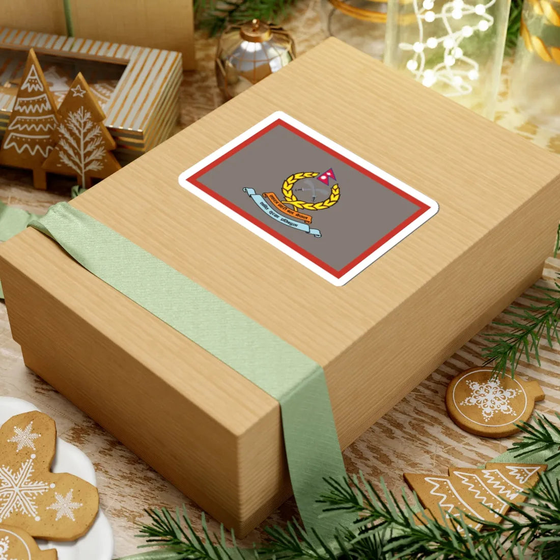 Flag of APF Nepal - No. 9 Pashupatinath Brigade (Nepal) STICKER Vinyl Kiss-Cut Decal - The Sticker Space