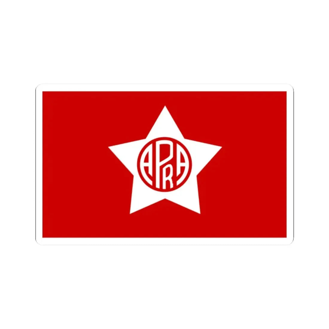 Flag of APRA (Peru) STICKER Vinyl Kiss-Cut Decal 2 Inch White - The Sticker Space