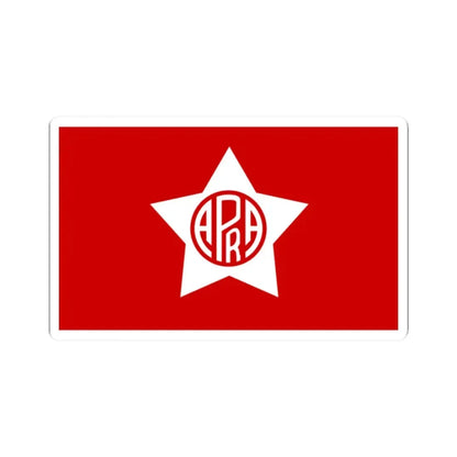 Flag of APRA (Peru) STICKER Vinyl Kiss-Cut Decal 2 Inch White - The Sticker Space