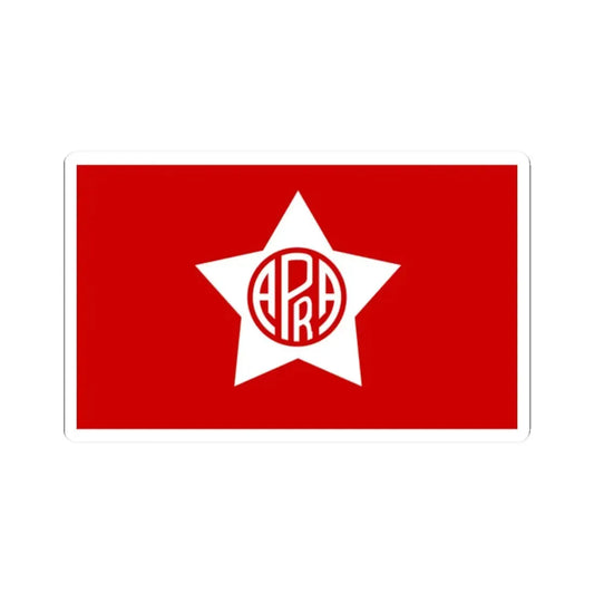 Flag of APRA (Peru) STICKER Vinyl Kiss-Cut Decal 2 Inch White - The Sticker Space