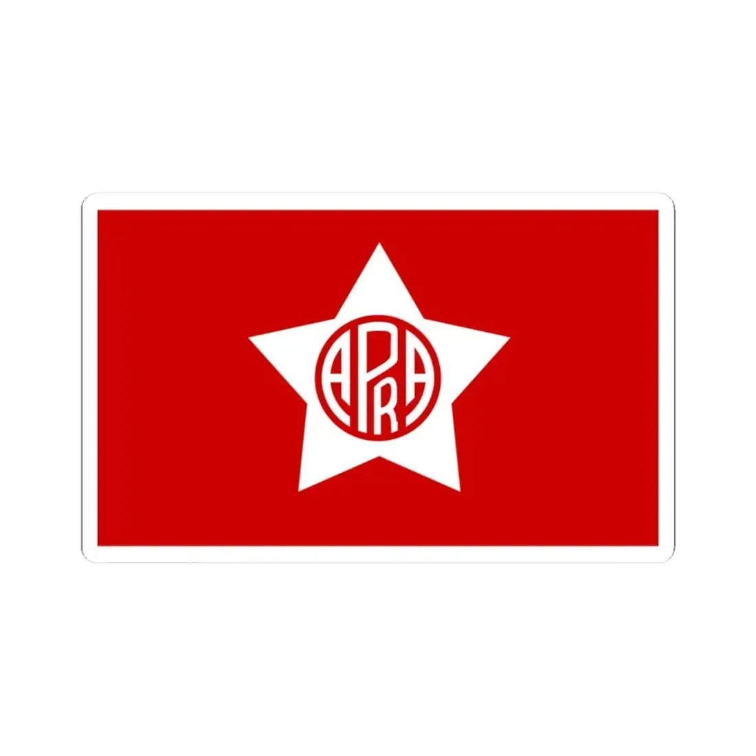 Flag of APRA (Peru) STICKER Vinyl Kiss-Cut Decal 3 Inch White - The Sticker Space
