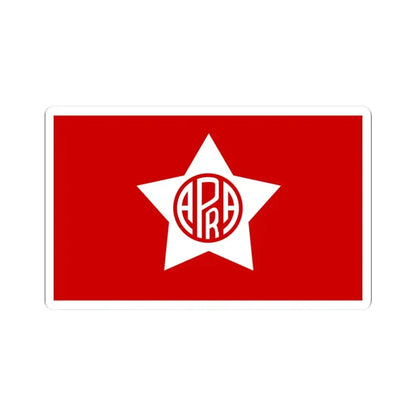 Flag of APRA (Peru) STICKER Vinyl Kiss-Cut Decal 3 Inch White - The Sticker Space