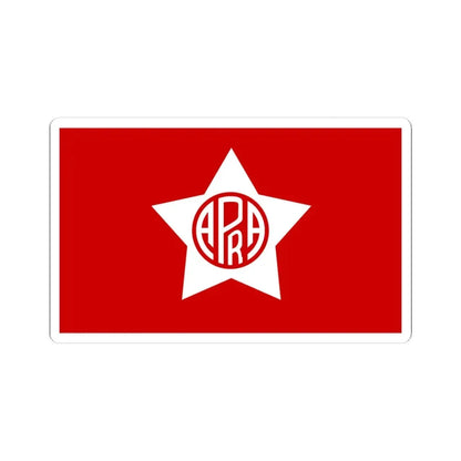Flag of APRA (Peru) STICKER Vinyl Kiss-Cut Decal 4 Inch White - The Sticker Space