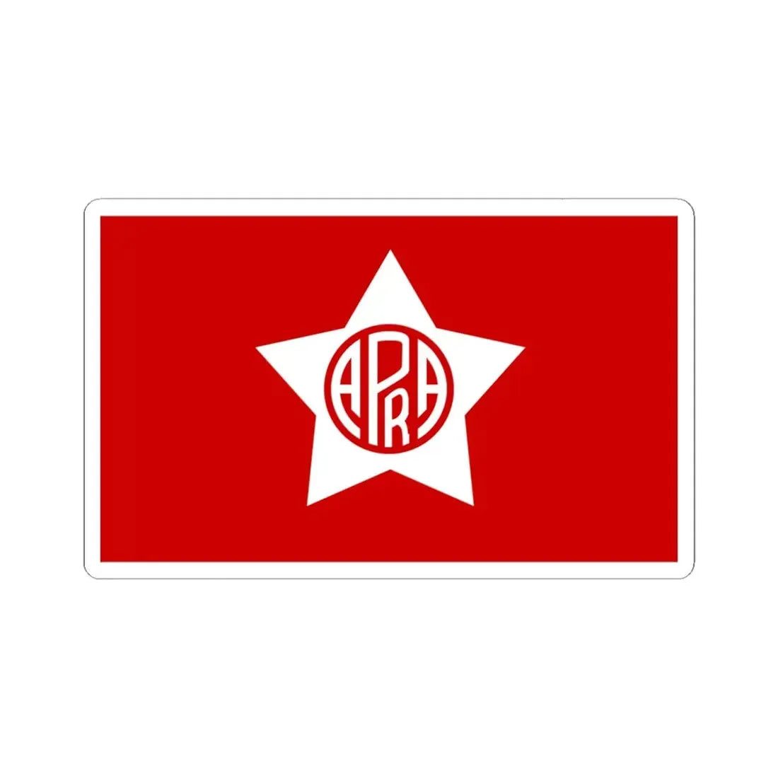 Flag of APRA (Peru) STICKER Vinyl Kiss-Cut Decal 6 Inch White - The Sticker Space