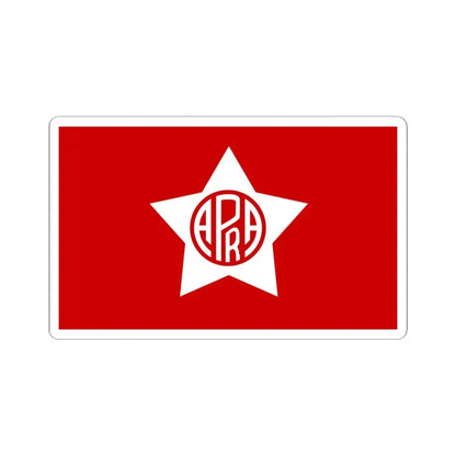 Flag of APRA (Peru) STICKER Vinyl Kiss-Cut Decal 6 Inch White - The Sticker Space