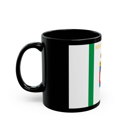 Flag of Apulia Italy - Black Coffee Mug-The Sticker Space