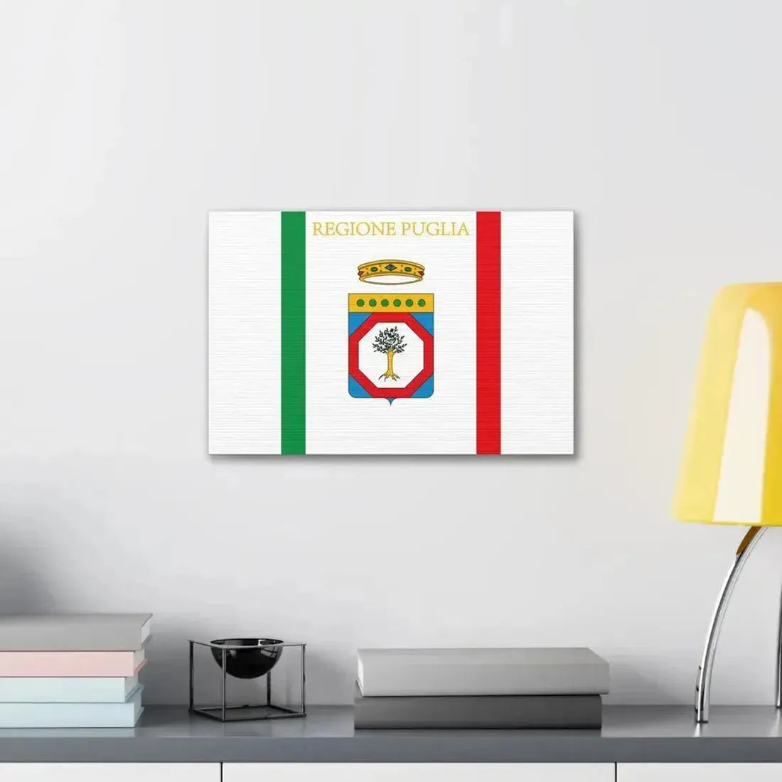 Flag of Apulia Italy - Canvas Wall Art - The Sticker Space