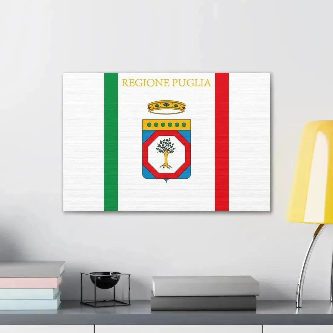 Flag of Apulia Italy - Canvas Wall Art - The Sticker Space
