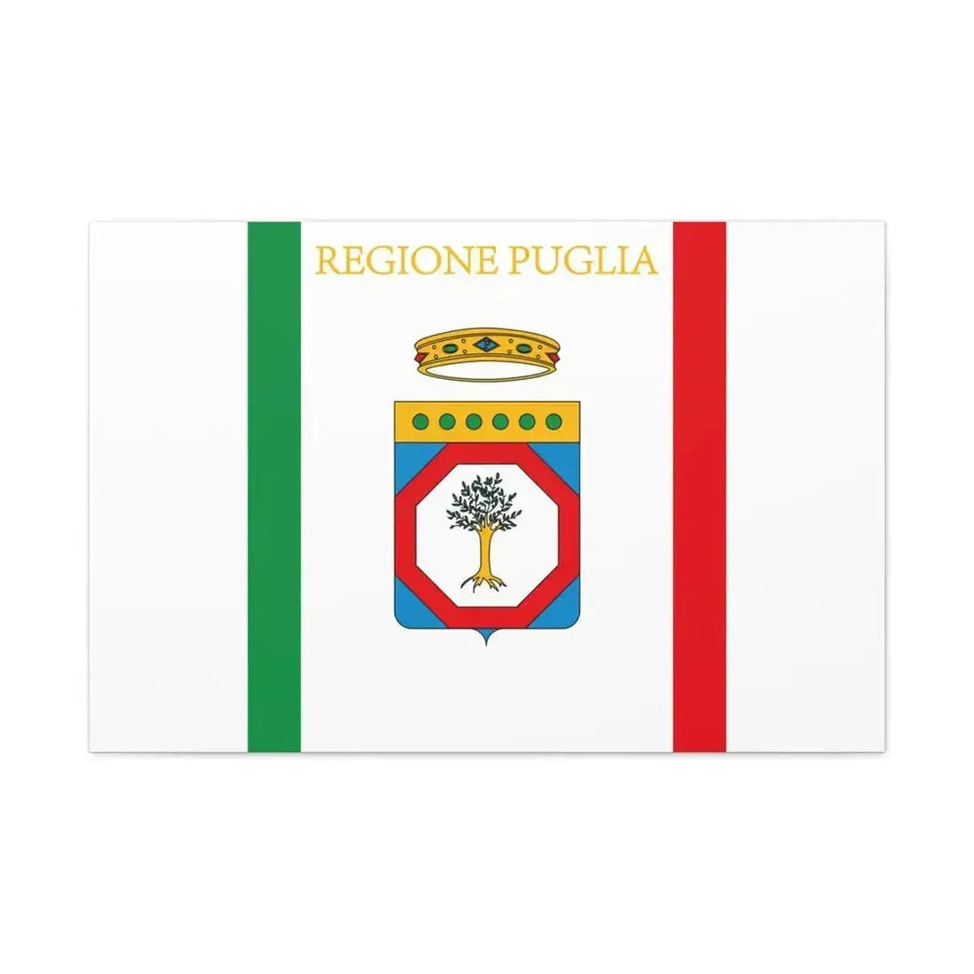 Flag of Apulia Italy - Canvas Wall Art - The Sticker Space