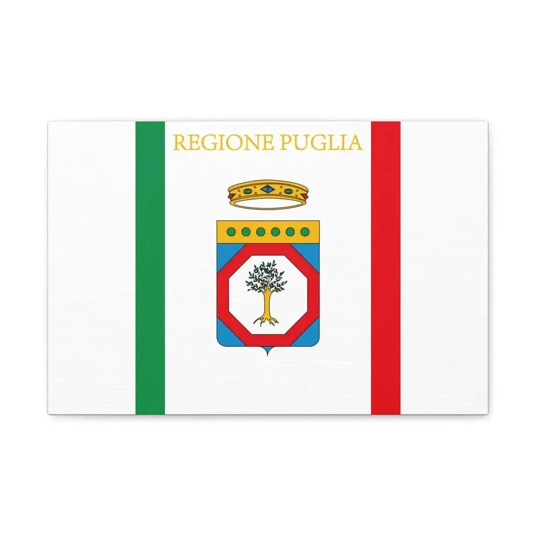 Flag of Apulia Italy - Canvas Wall Art - The Sticker Space