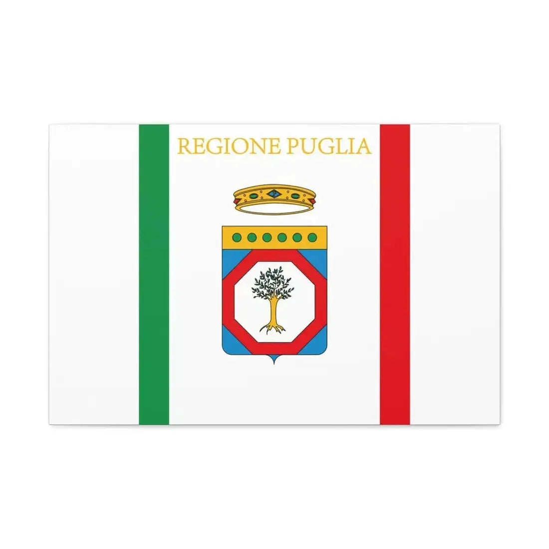 Flag of Apulia Italy - Canvas Wall Art - The Sticker Space