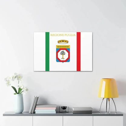 Flag of Apulia Italy - Canvas Wall Art - The Sticker Space