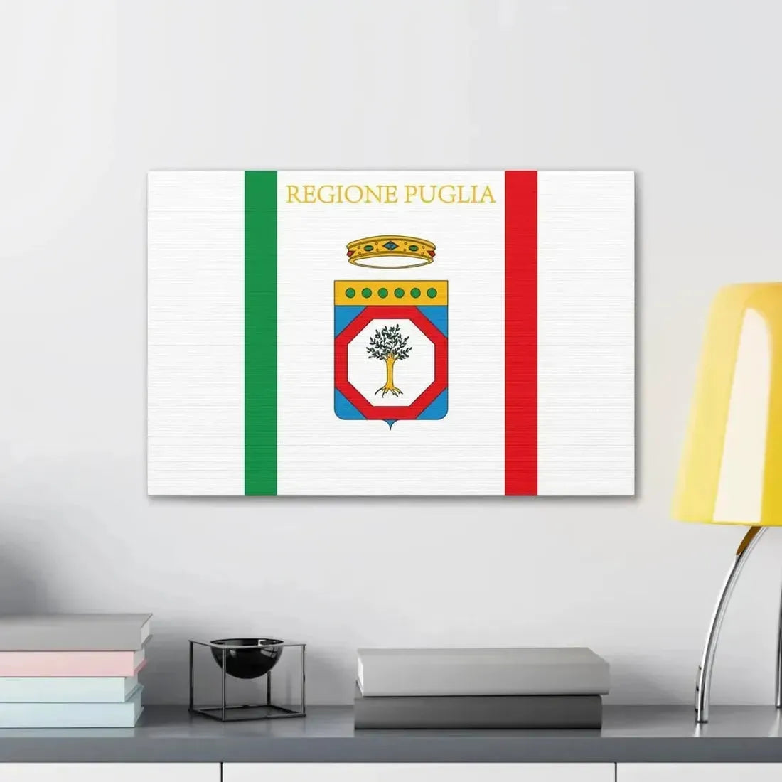 Flag of Apulia Italy - Canvas Wall Art - The Sticker Space