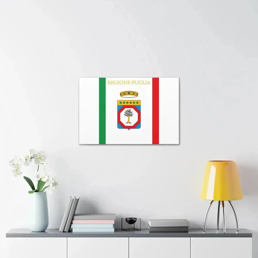 Flag of Apulia Italy - Canvas Wall Art - The Sticker Space