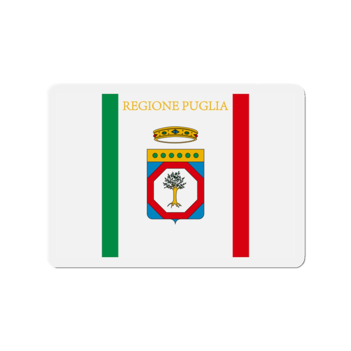 Flag of Apulia Italy - Die-Cut Magnet-2" x 2"-The Sticker Space