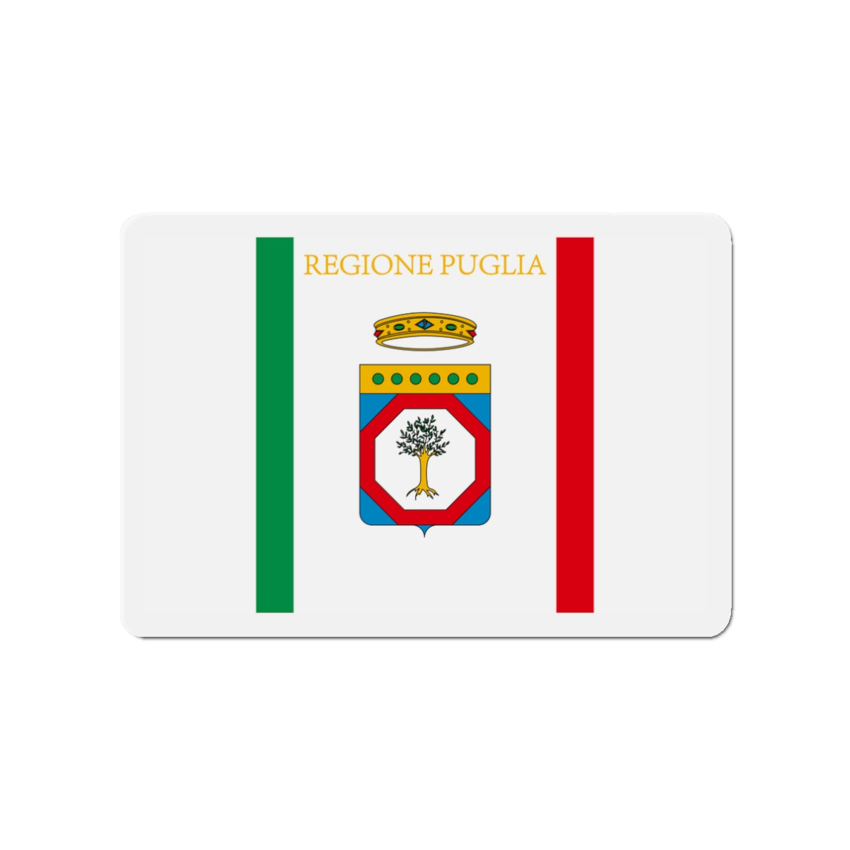 Flag of Apulia Italy - Die-Cut Magnet-3" x 3"-The Sticker Space