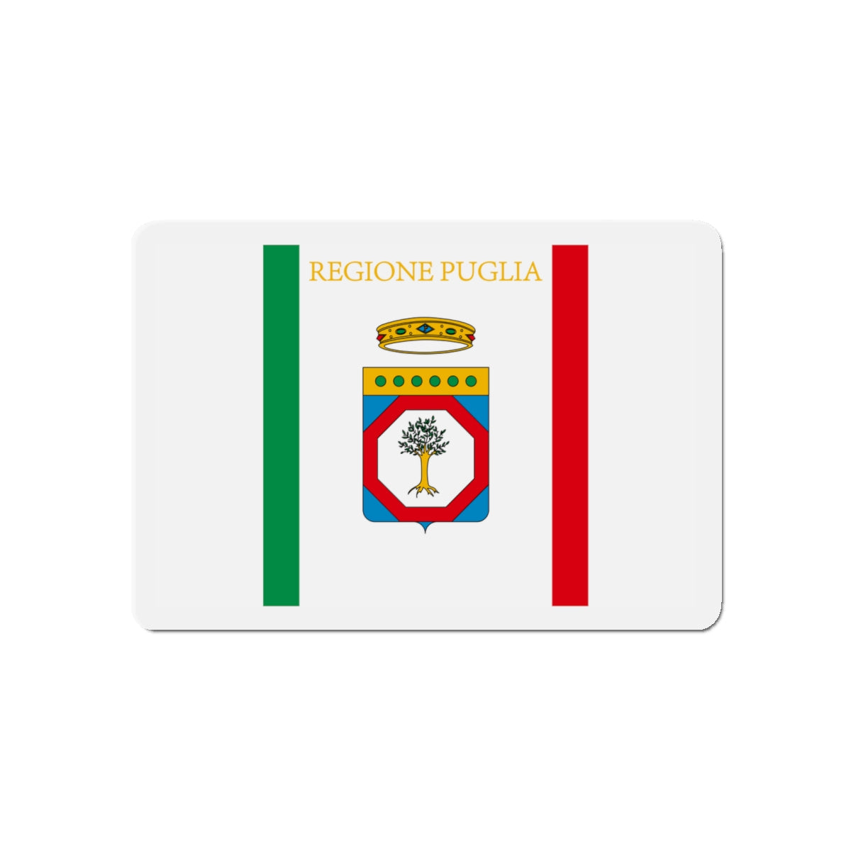 Flag of Apulia Italy - Die-Cut Magnet-5" x 5"-The Sticker Space