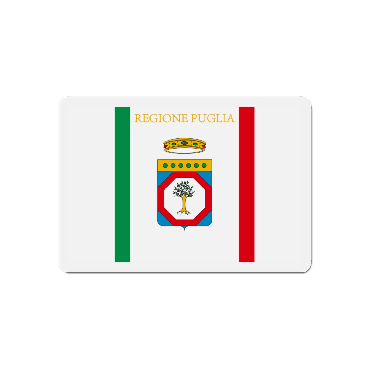 Flag of Apulia Italy - Die-Cut Magnet-6 × 6"-The Sticker Space