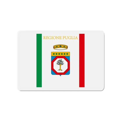 Flag of Apulia Italy - Refrigerator Magnet 3 Inch - The Sticker Space