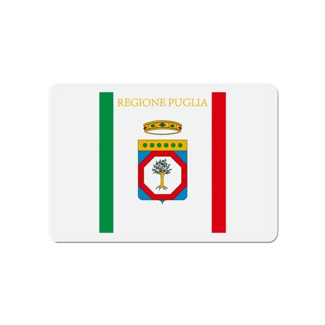 Flag of Apulia Italy - Refrigerator Magnet 4 Inch - The Sticker Space