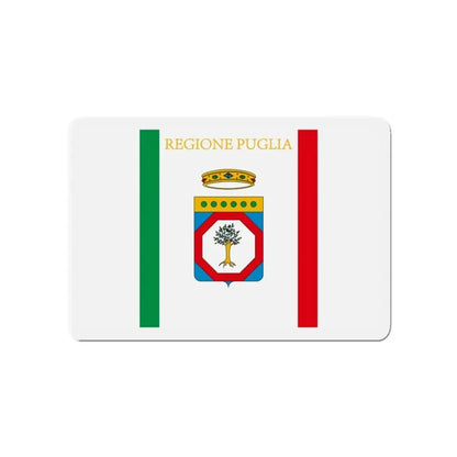 Flag of Apulia Italy - Refrigerator Magnet 4 Inch - The Sticker Space