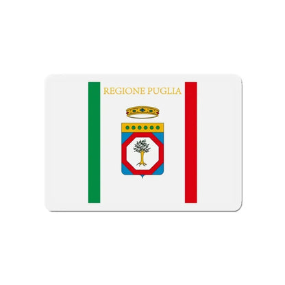 Flag of Apulia Italy - Refrigerator Magnet 5 Inch - The Sticker Space