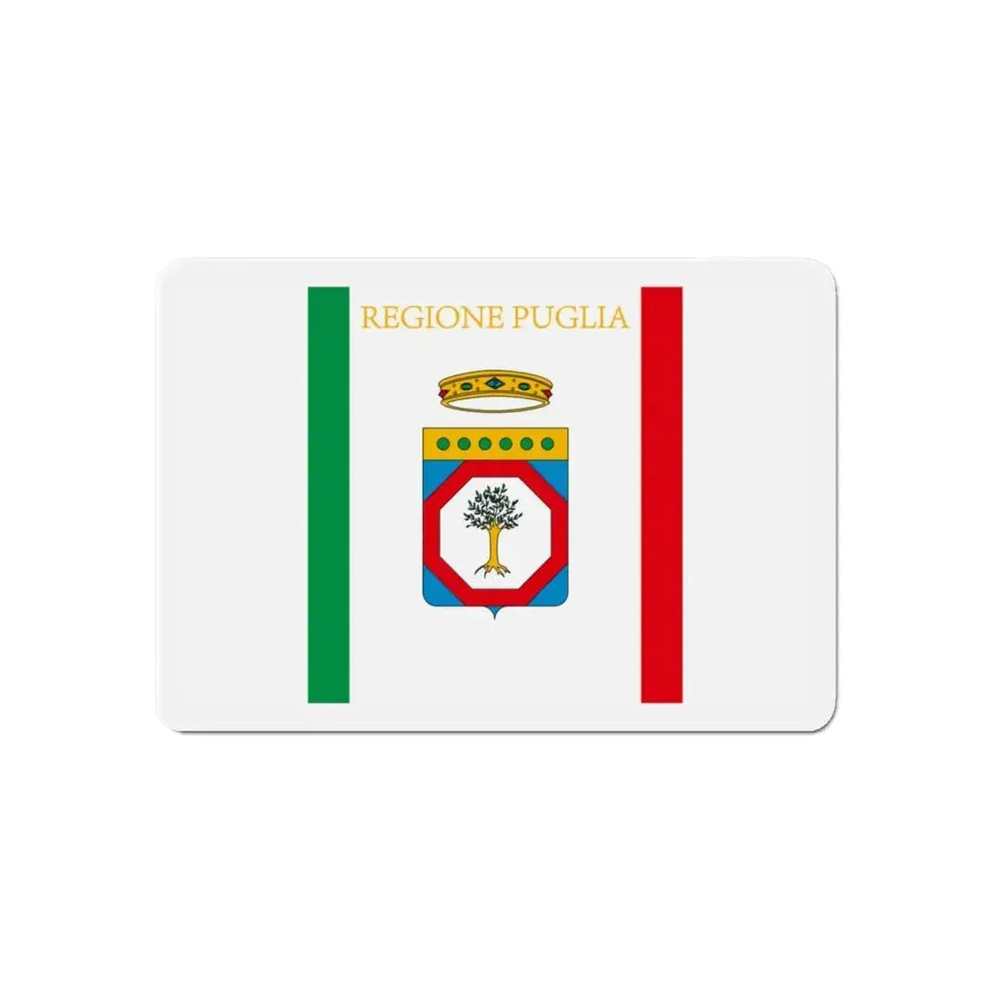 Flag of Apulia Italy - Refrigerator Magnet 6 Inch - The Sticker Space