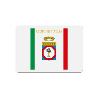Flag of Apulia Italy - Refrigerator Magnet 6 Inch - The Sticker Space