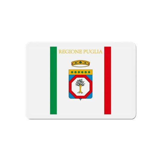 Flag of Apulia Italy - Refrigerator Magnet 6 Inch - The Sticker Space