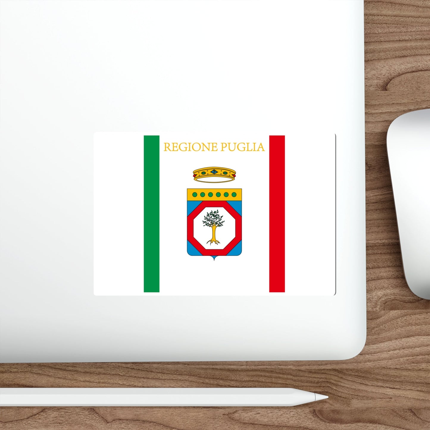 Flag of Apulia Italy STICKER Vinyl Die-Cut Decal-The Sticker Space