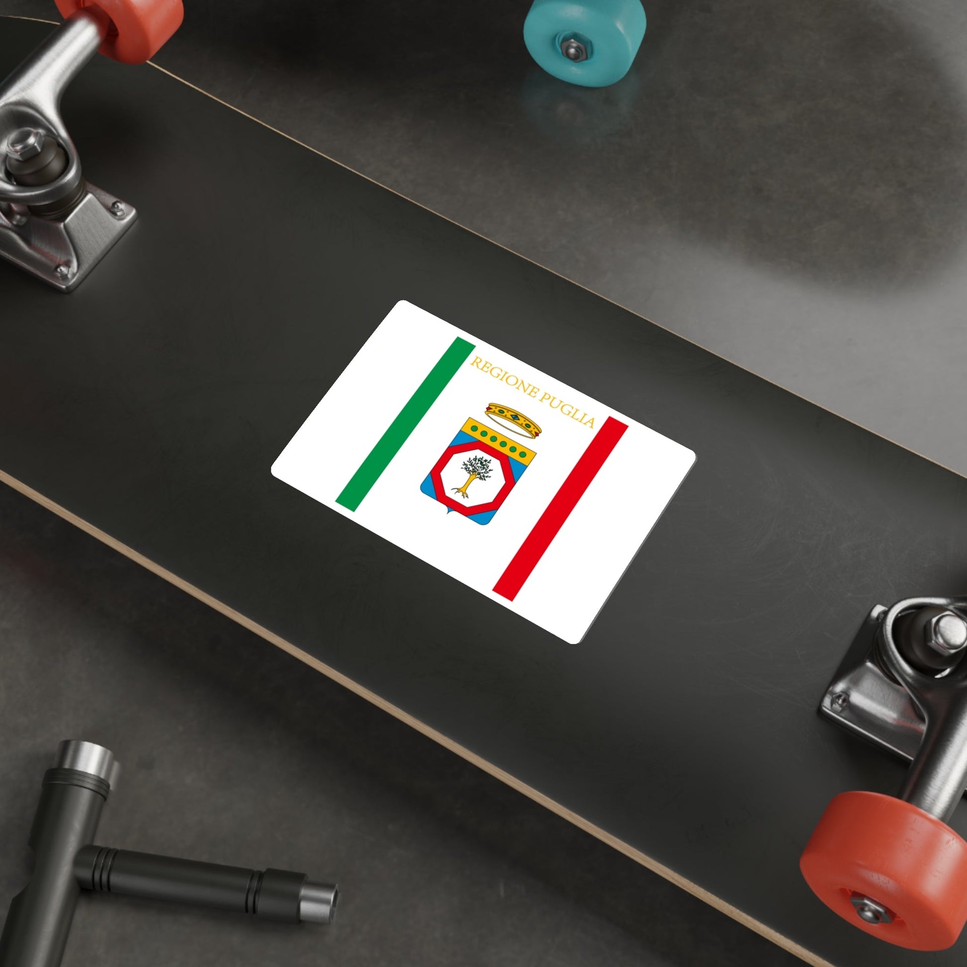 Flag of Apulia Italy STICKER Vinyl Die-Cut Decal-The Sticker Space