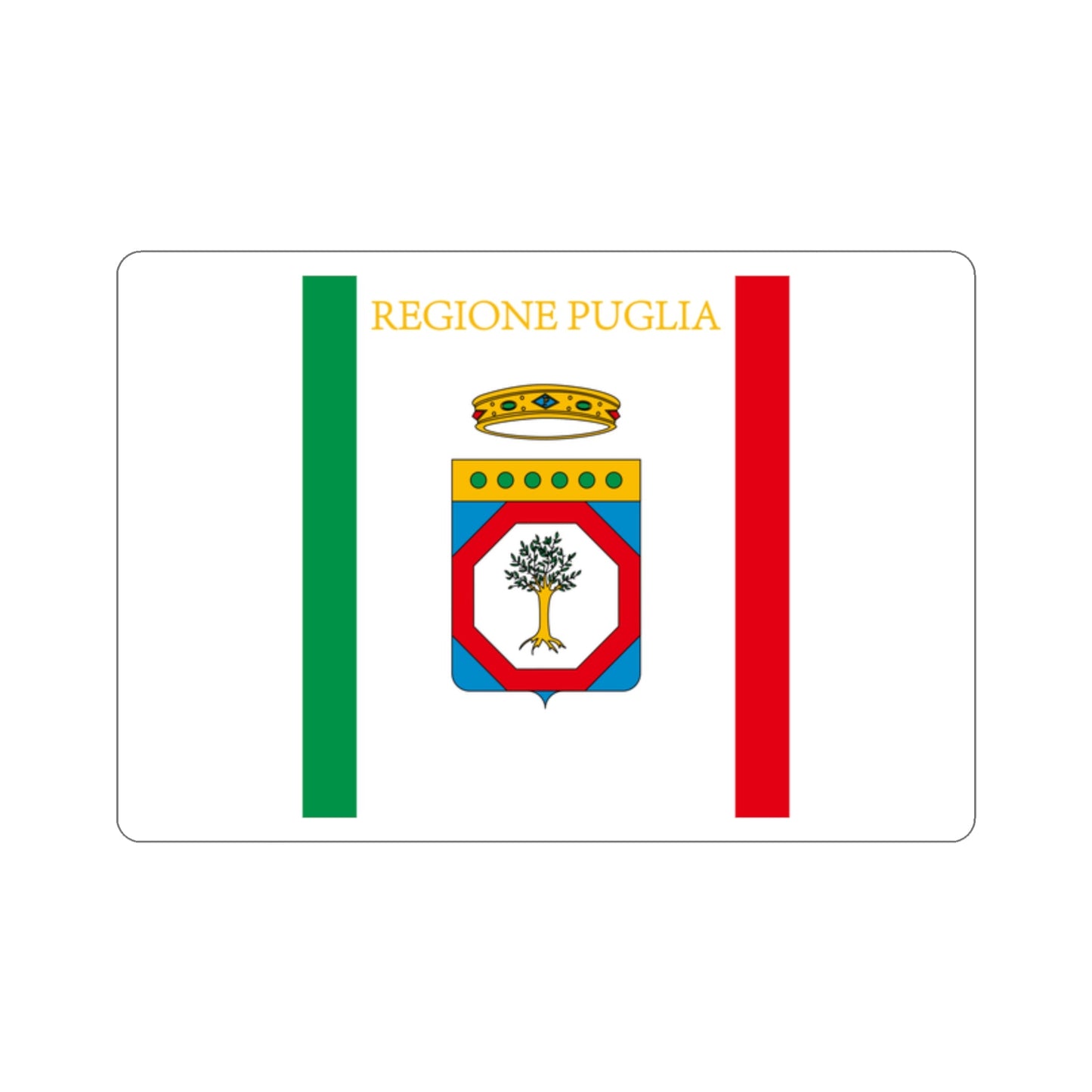 Flag of Apulia Italy STICKER Vinyl Die-Cut Decal-2 Inch-The Sticker Space