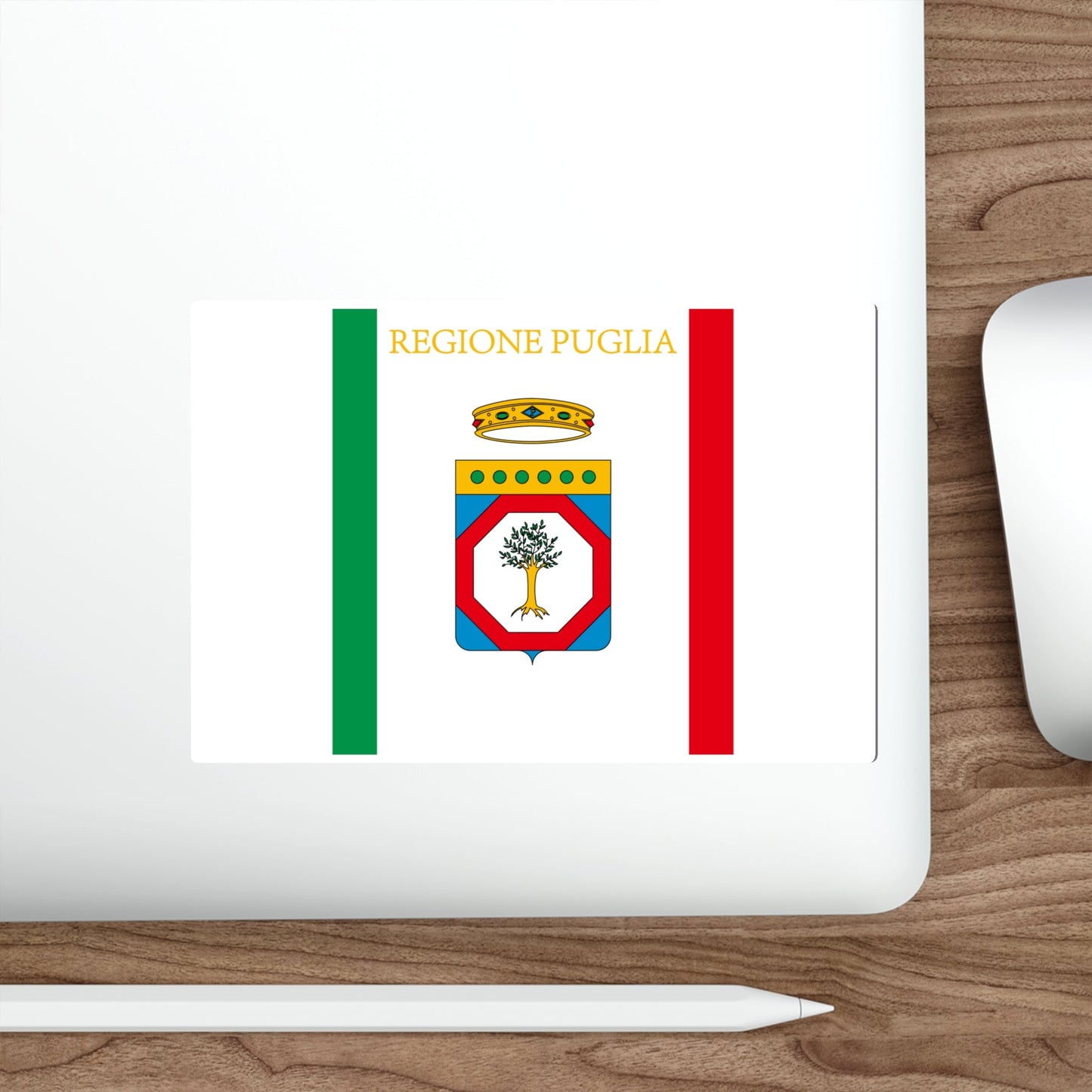 Flag of Apulia Italy STICKER Vinyl Die-Cut Decal-The Sticker Space