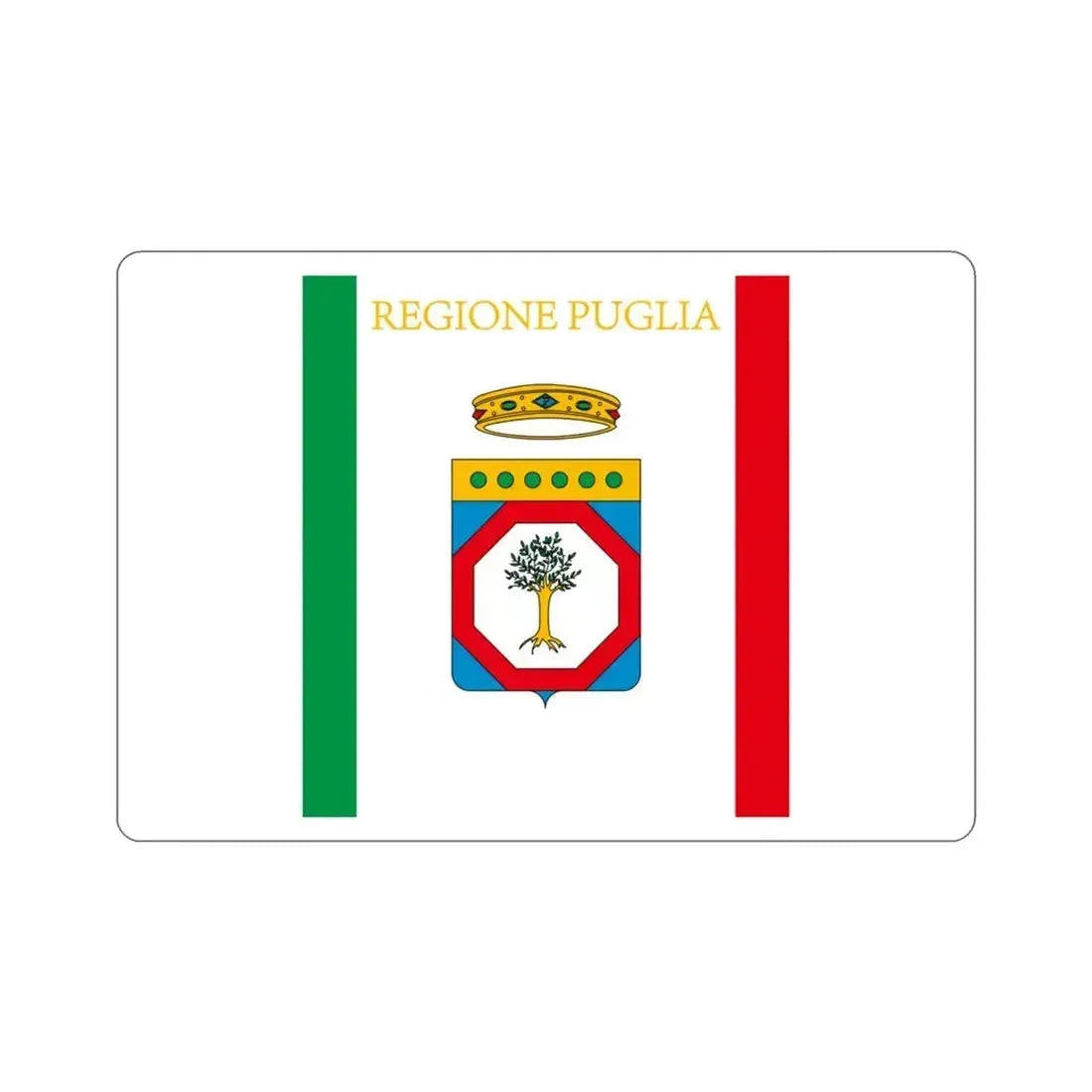Flag of Apulia Italy STICKER Vinyl Die-Cut Decal 3 Inch - The Sticker Space