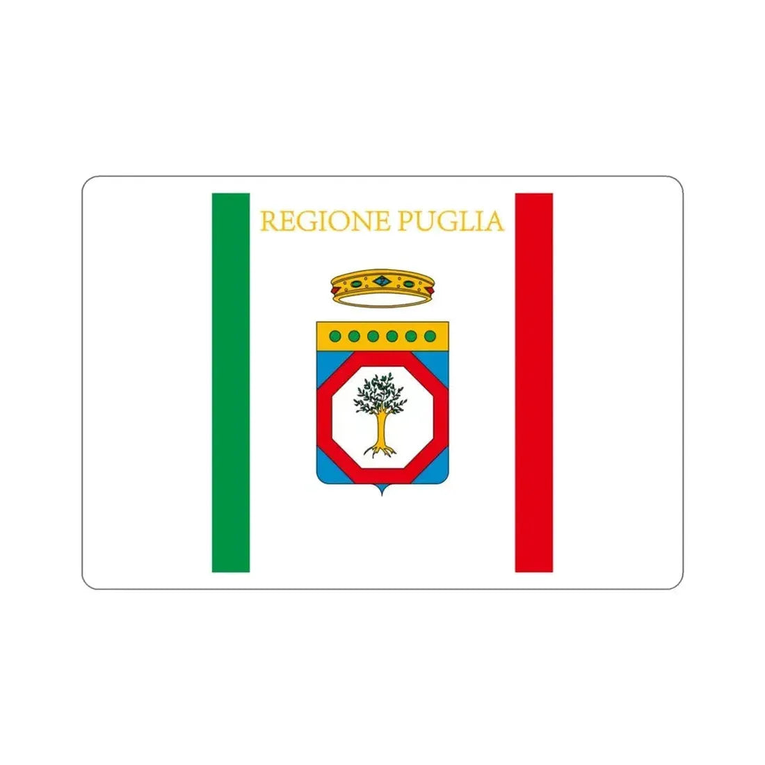 Flag of Apulia Italy STICKER Vinyl Die-Cut Decal 3 Inch - The Sticker Space