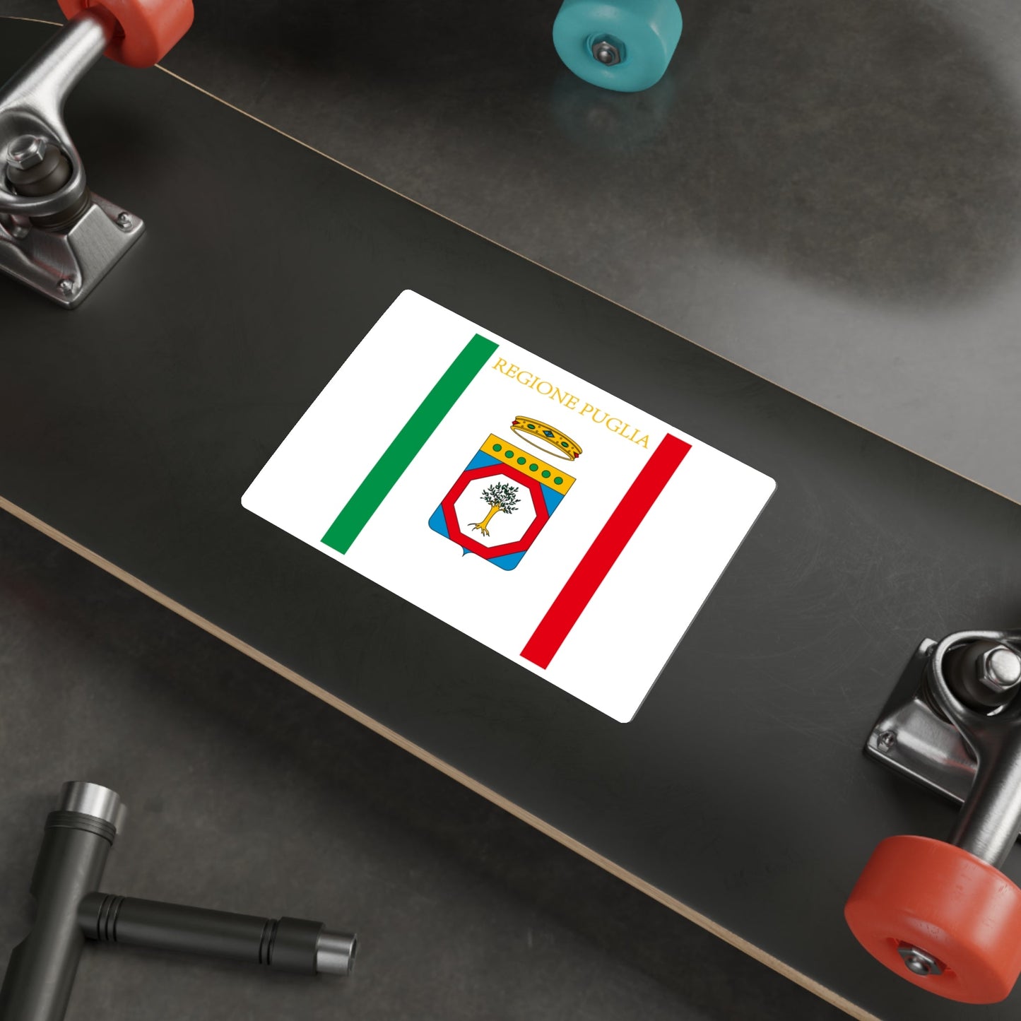 Flag of Apulia Italy STICKER Vinyl Die-Cut Decal-The Sticker Space