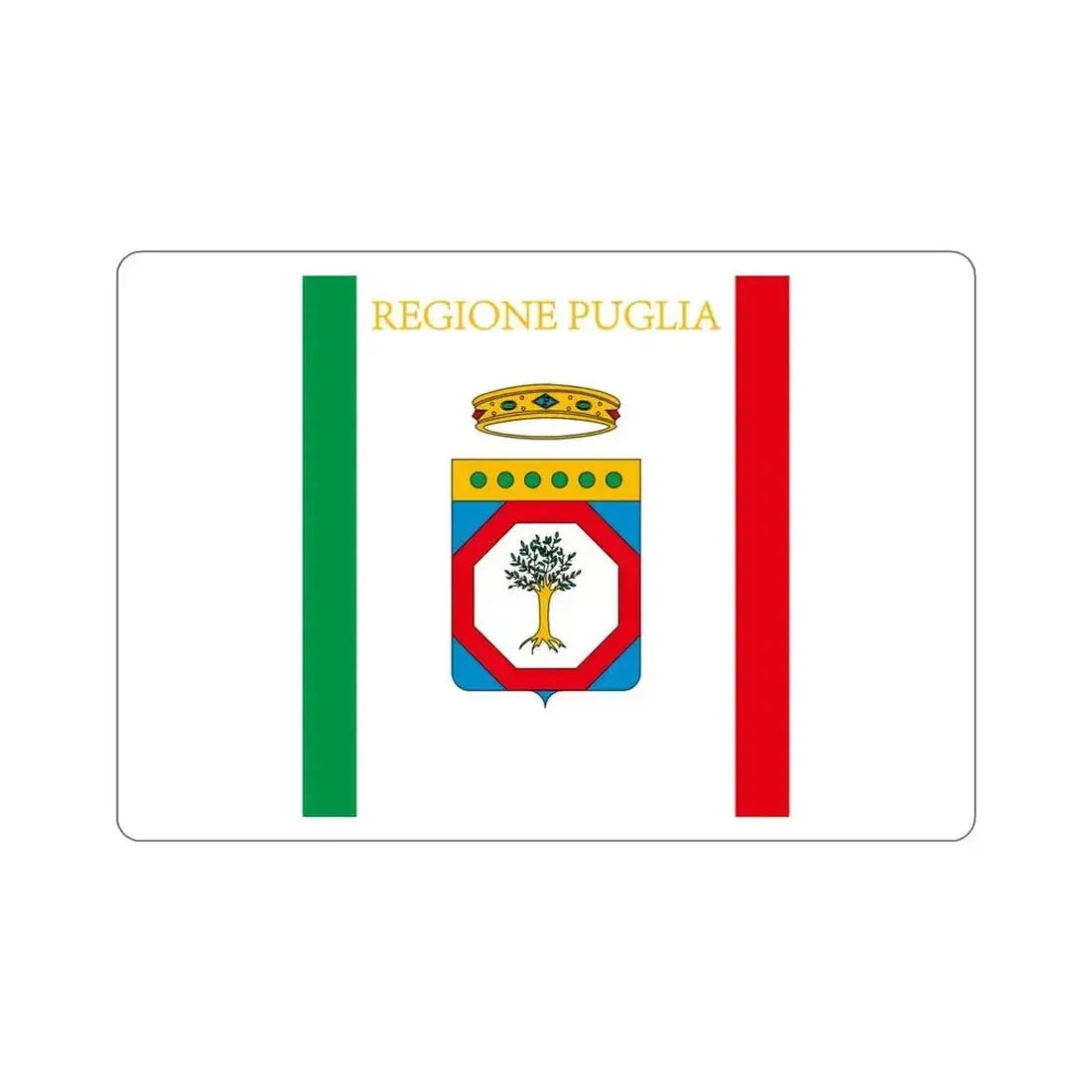Flag of Apulia Italy STICKER Vinyl Die-Cut Decal 4 Inch - The Sticker Space