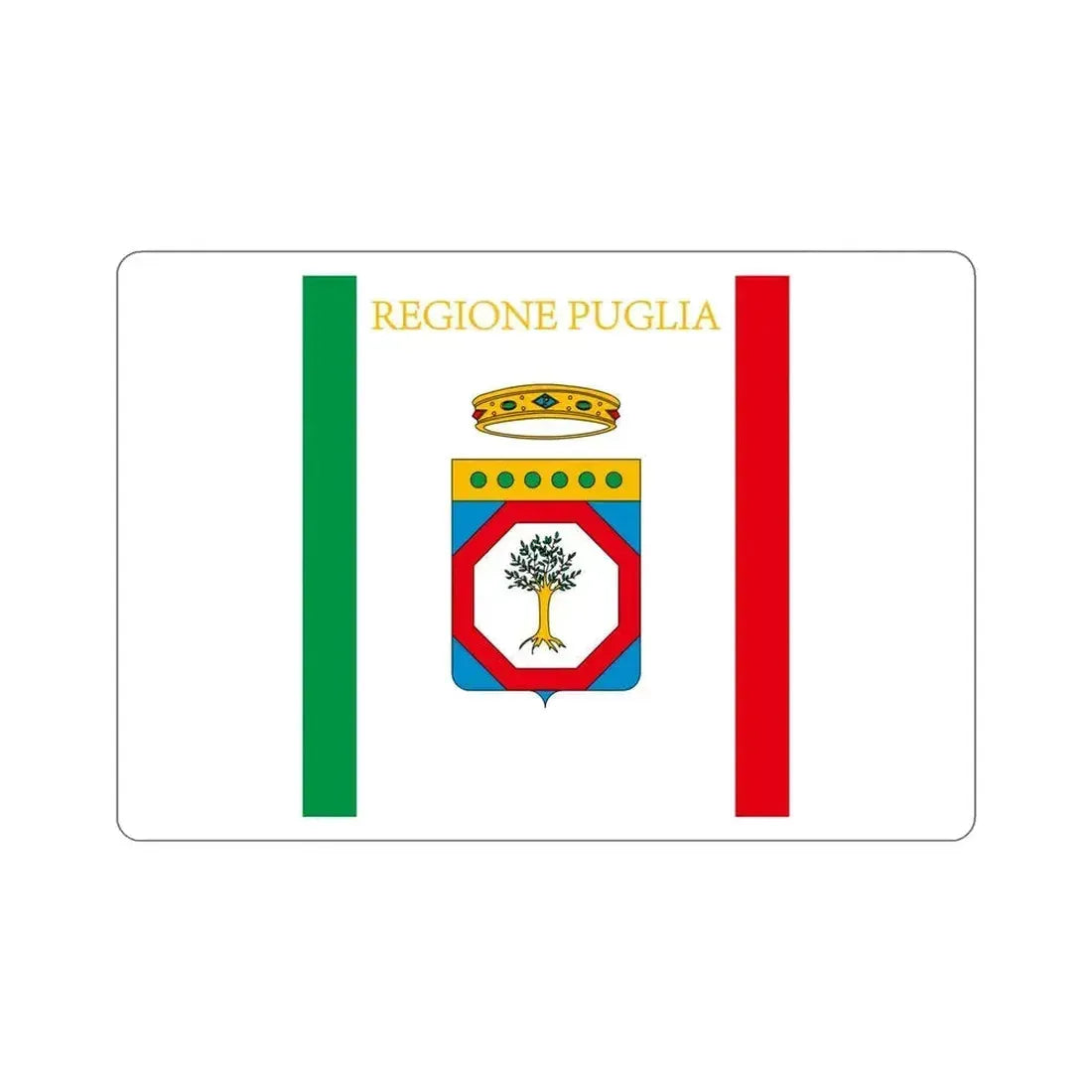 Flag of Apulia Italy STICKER Vinyl Die-Cut Decal 5 Inch - The Sticker Space