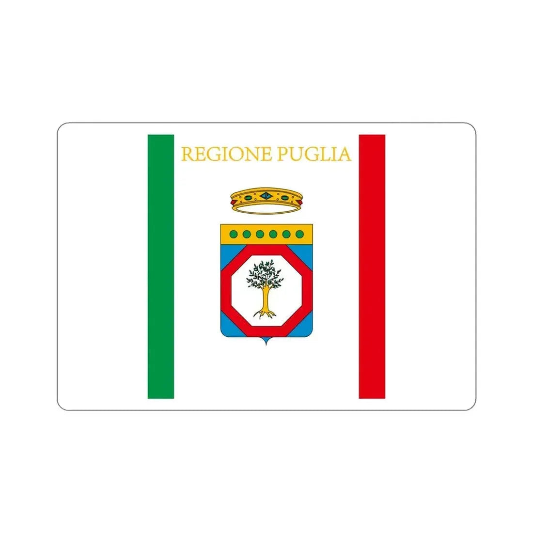 Flag of Apulia Italy STICKER Vinyl Die-Cut Decal 5 Inch - The Sticker Space
