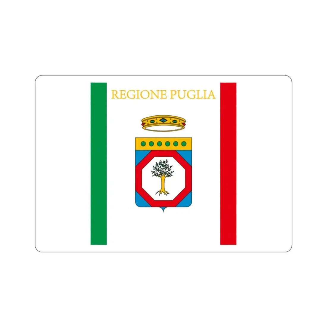 Flag of Apulia Italy STICKER Vinyl Die-Cut Decal - The Sticker Space