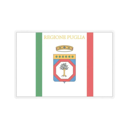 Flag of Apulia Italy - STICKER Vinyl Kiss-Cut Decal 2 Inch Transparent - The Sticker Space