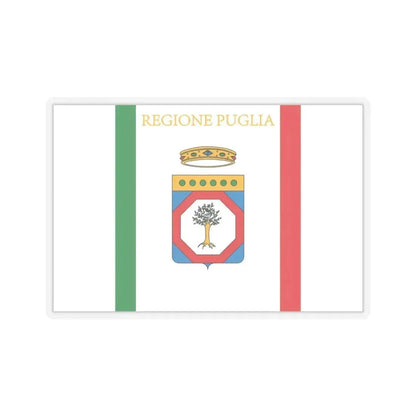 Flag of Apulia Italy - STICKER Vinyl Kiss-Cut Decal 3 Inch Transparent - The Sticker Space