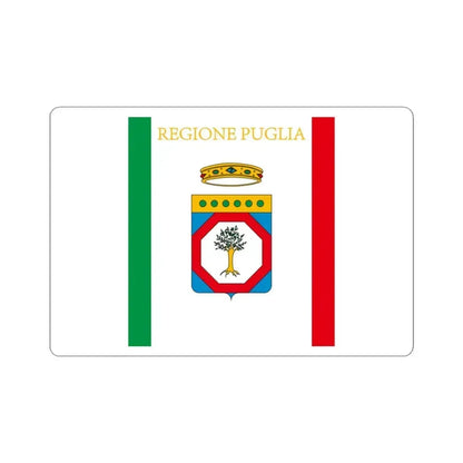 Flag of Apulia Italy - STICKER Vinyl Kiss-Cut Decal 3 Inch White - The Sticker Space