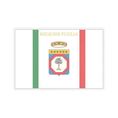 Flag of Apulia Italy - STICKER Vinyl Kiss-Cut Decal 6 Inch Transparent - The Sticker Space