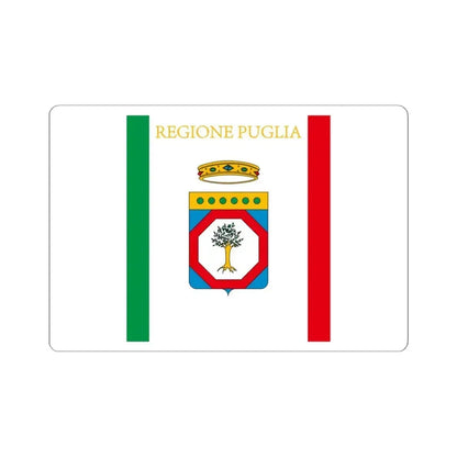 Flag of Apulia Italy - STICKER Vinyl Kiss-Cut Decal 6 Inch White - The Sticker Space