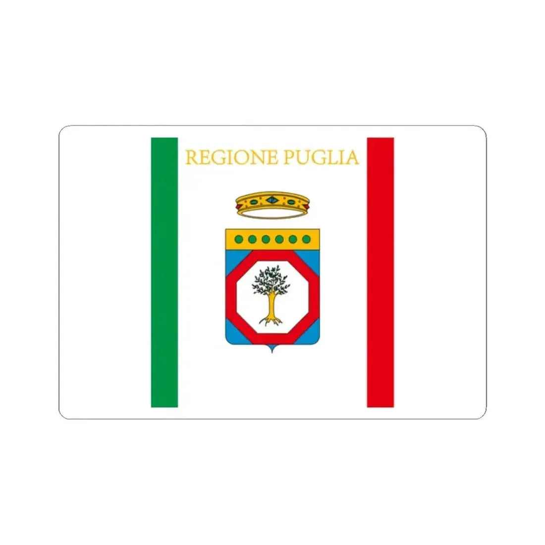 Flag of Apulia Italy - STICKER Vinyl Kiss-Cut Decal - The Sticker Space