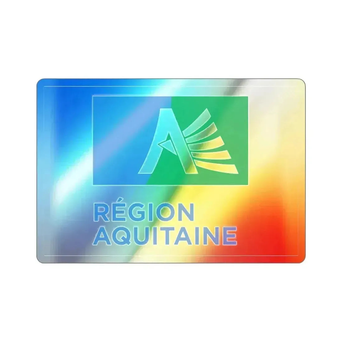Flag of Aquitaine France 2 Holographic STICKER Die-Cut Vinyl Decal 2 Inch - The Sticker Space