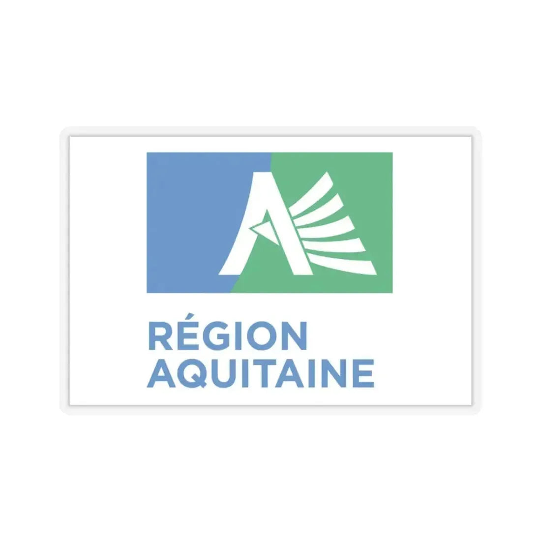 Flag of Aquitaine France 2 - STICKER Vinyl Kiss-Cut Decal 3 Inch Transparent - The Sticker Space