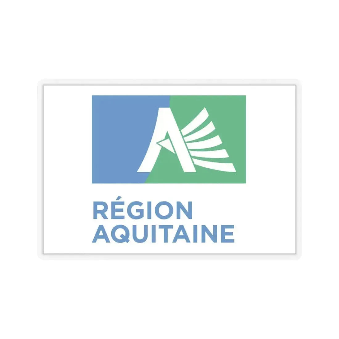 Flag of Aquitaine France 2 - STICKER Vinyl Kiss-Cut Decal 6 Inch Transparent - The Sticker Space