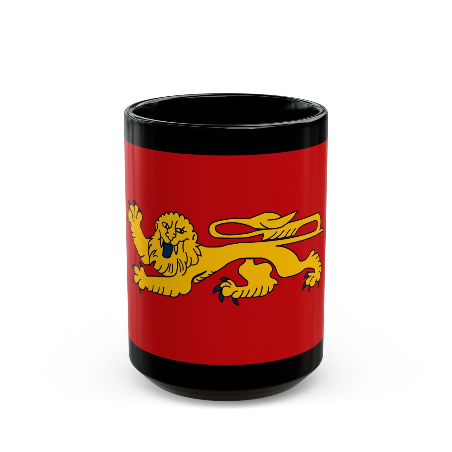 Flag of Aquitaine France - Black Coffee Mug-15oz-The Sticker Space